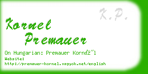 kornel premauer business card